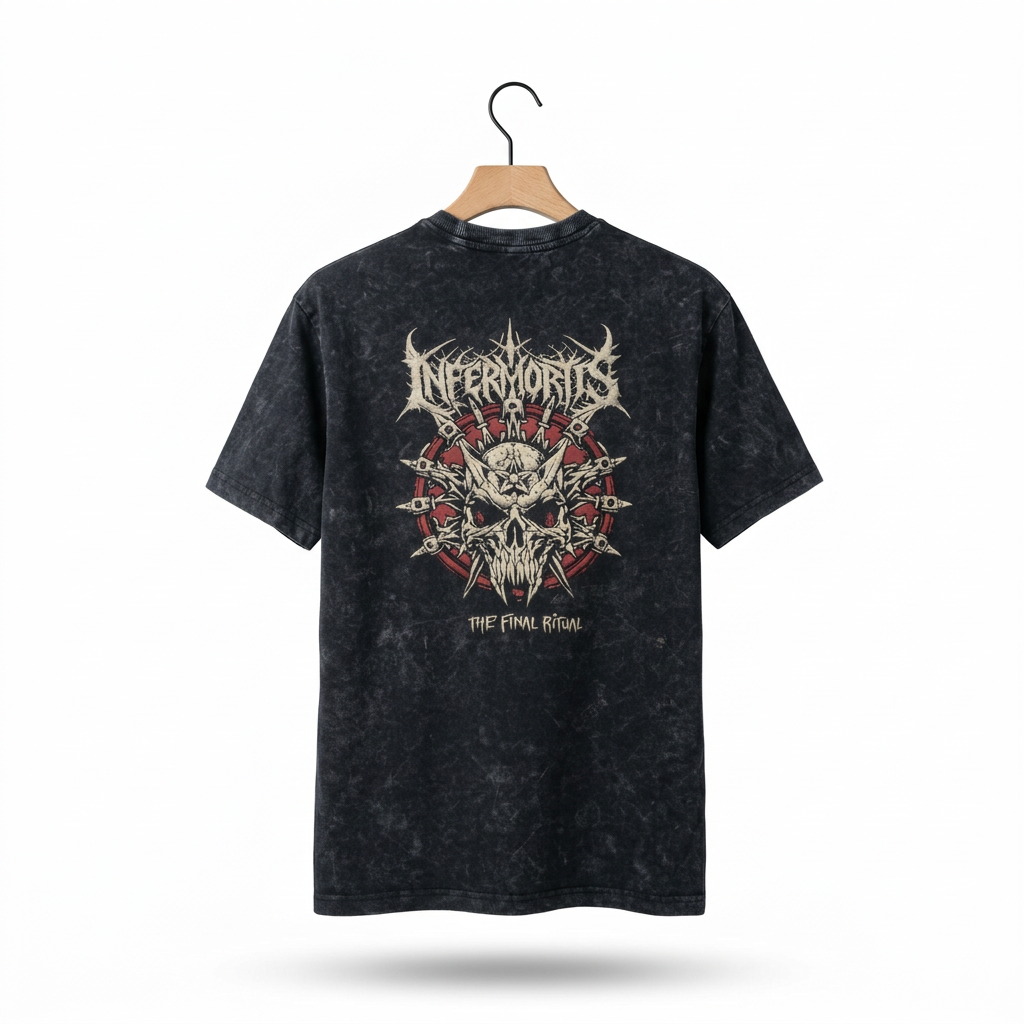 Men’s Black Graphic Printed T-Shirt – Infermorius Design